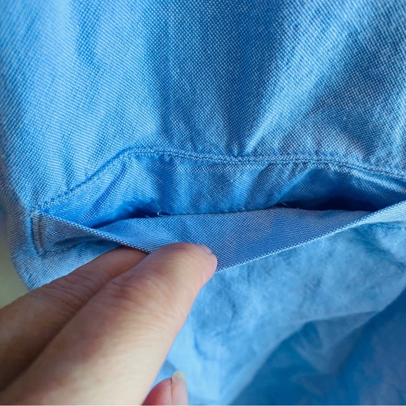 Lacoste Shirt Dress Cotton Blue Popover Coastal Grandma preppy - Picture 4 of 8